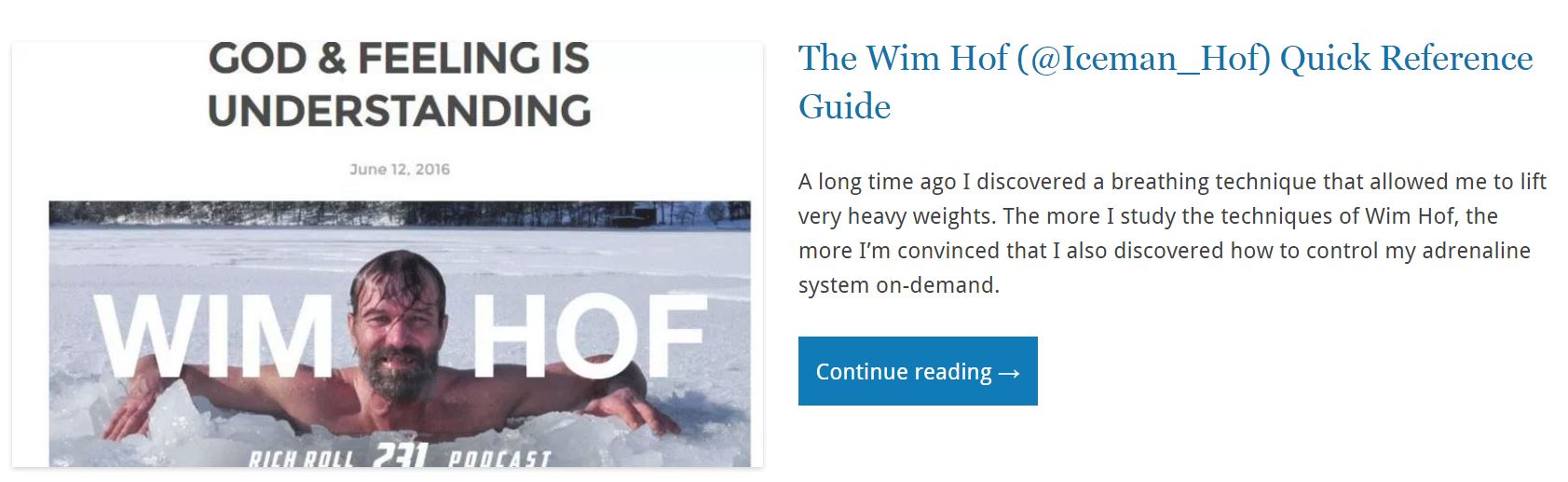 Guide to the WIm Hof Technique