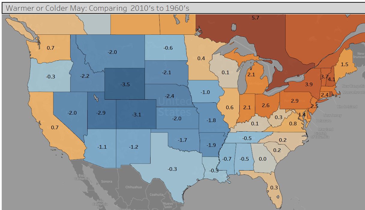 Visualizing Warming And Cooling Patterns In North America Compliments Of Alteryx And Tableau