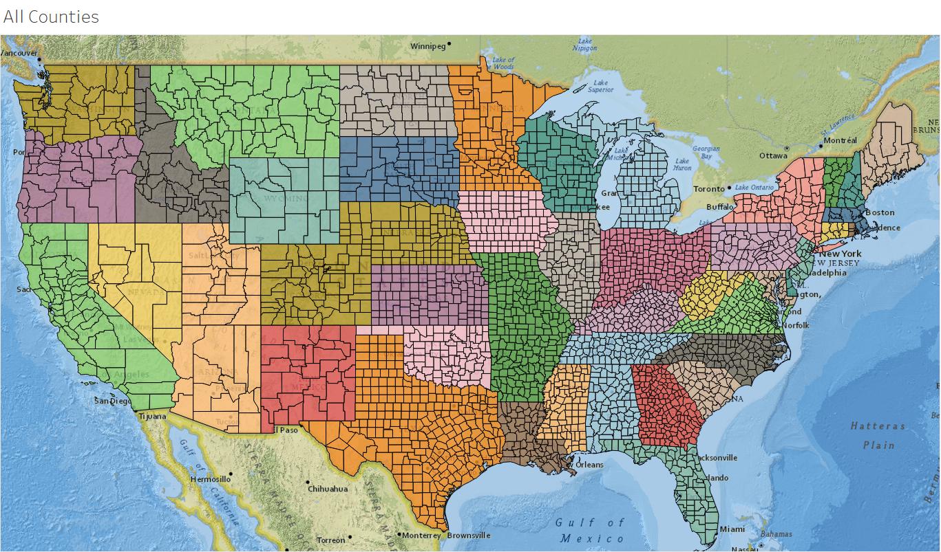 A Useful Usa County Shapefile For Tableau And Alteryx Data Blends Hot Sex Picture